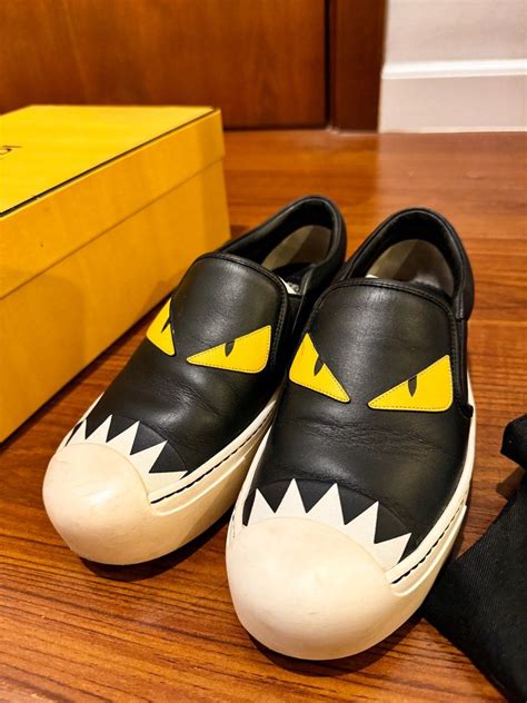 fendi monster falso|fendi monster slip on sneakers.